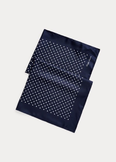 Ralph Lauren Polka-Dot Silk Halstørklæde Herre Danmark (NKLGR8345)